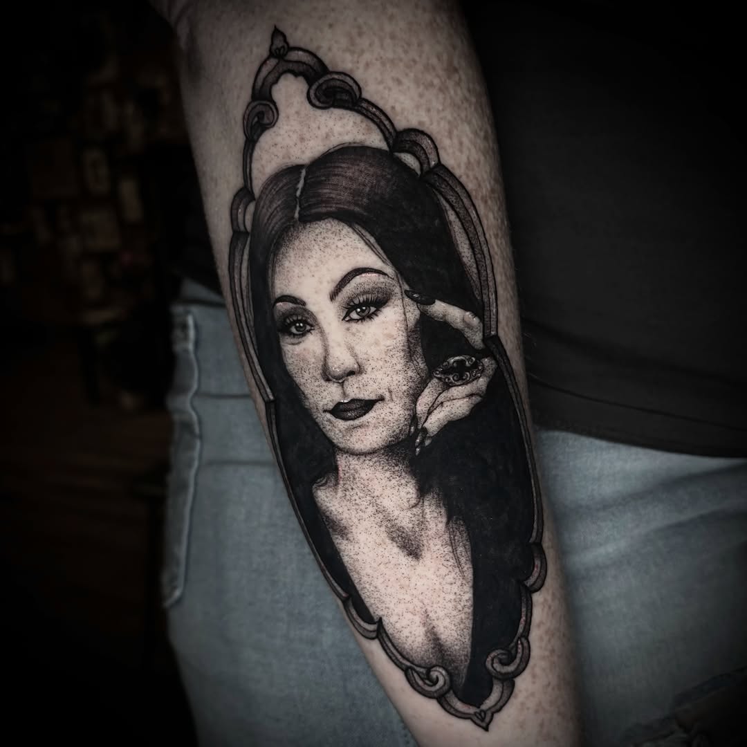 Tattoo by @venoctemtattoo β realism, black_and_grey