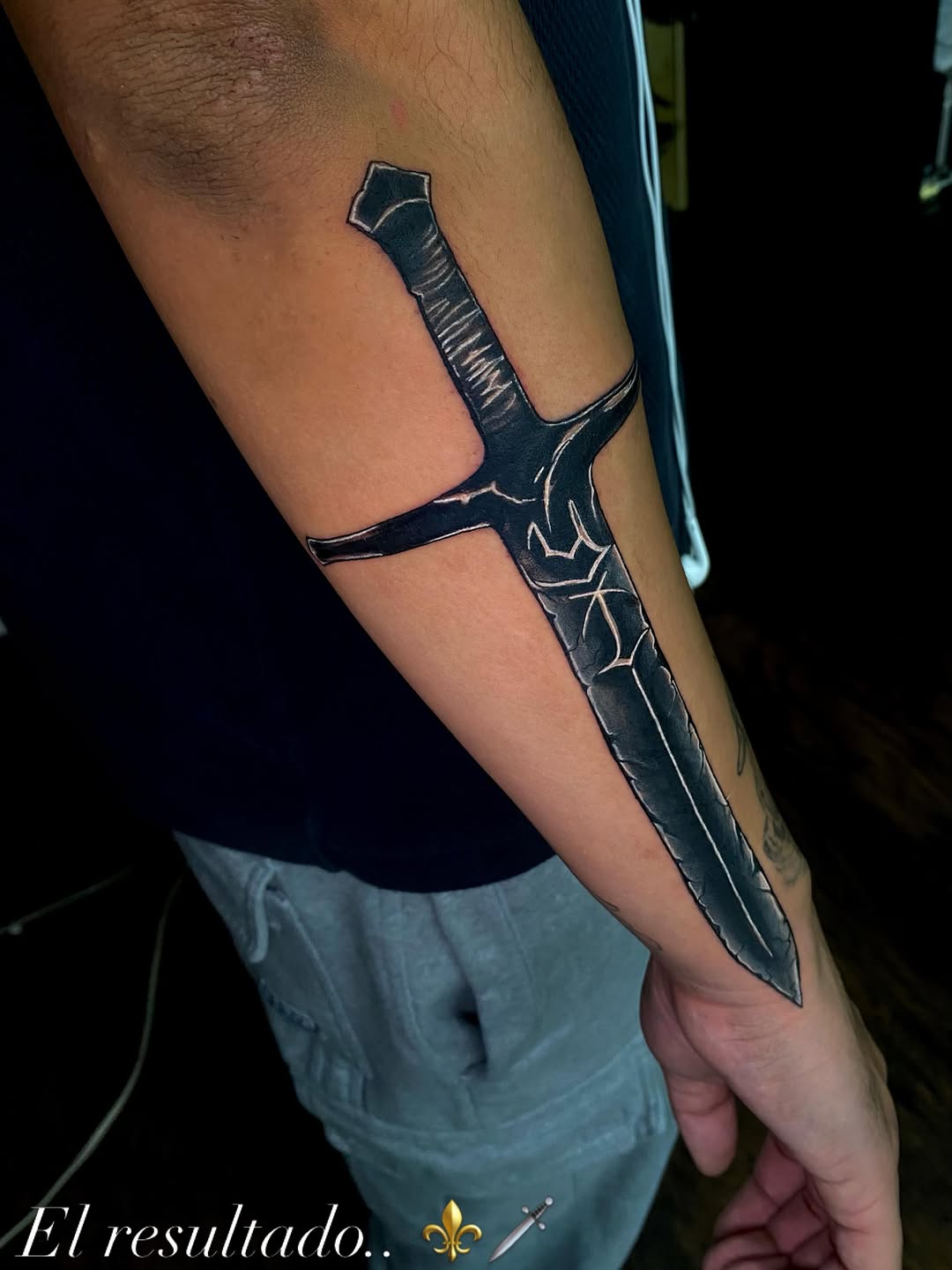 Tattoo by @inkxirv — blackwork
