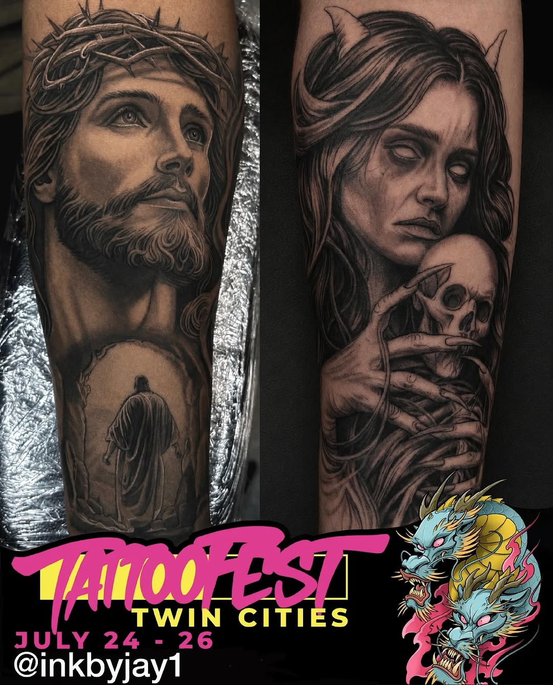 Tattoo by @inkbyjay1 — realism, dark_realism