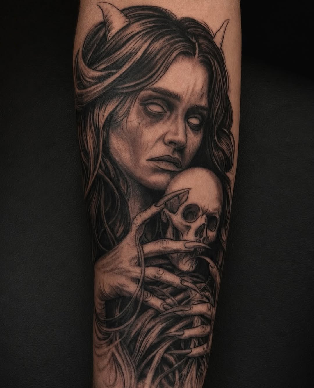 Tattoo by @inkbyjay1 — dark_realism, black_and_grey