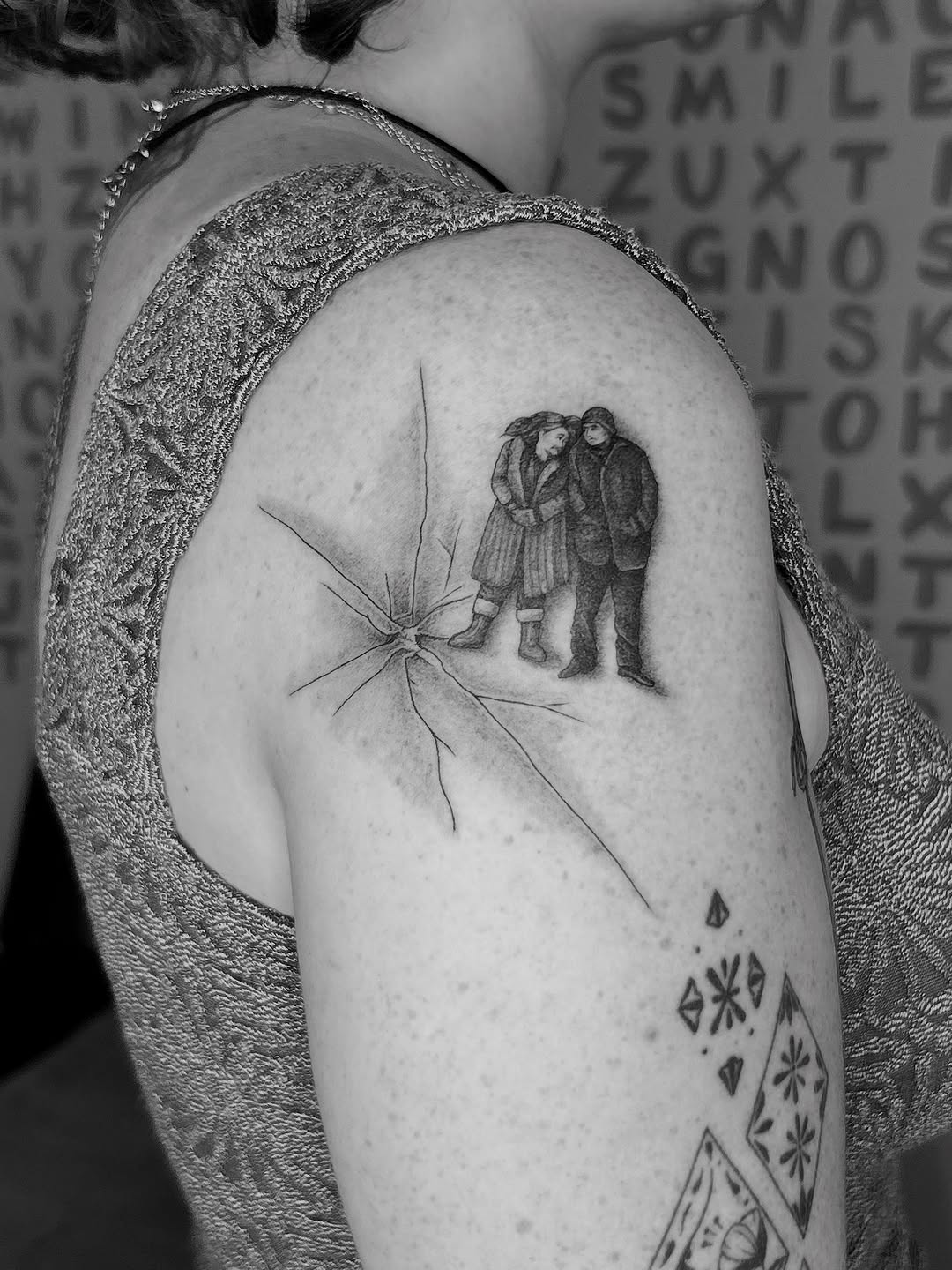 Tattoo by @serahsubmarine — illustrative, black_and_grey