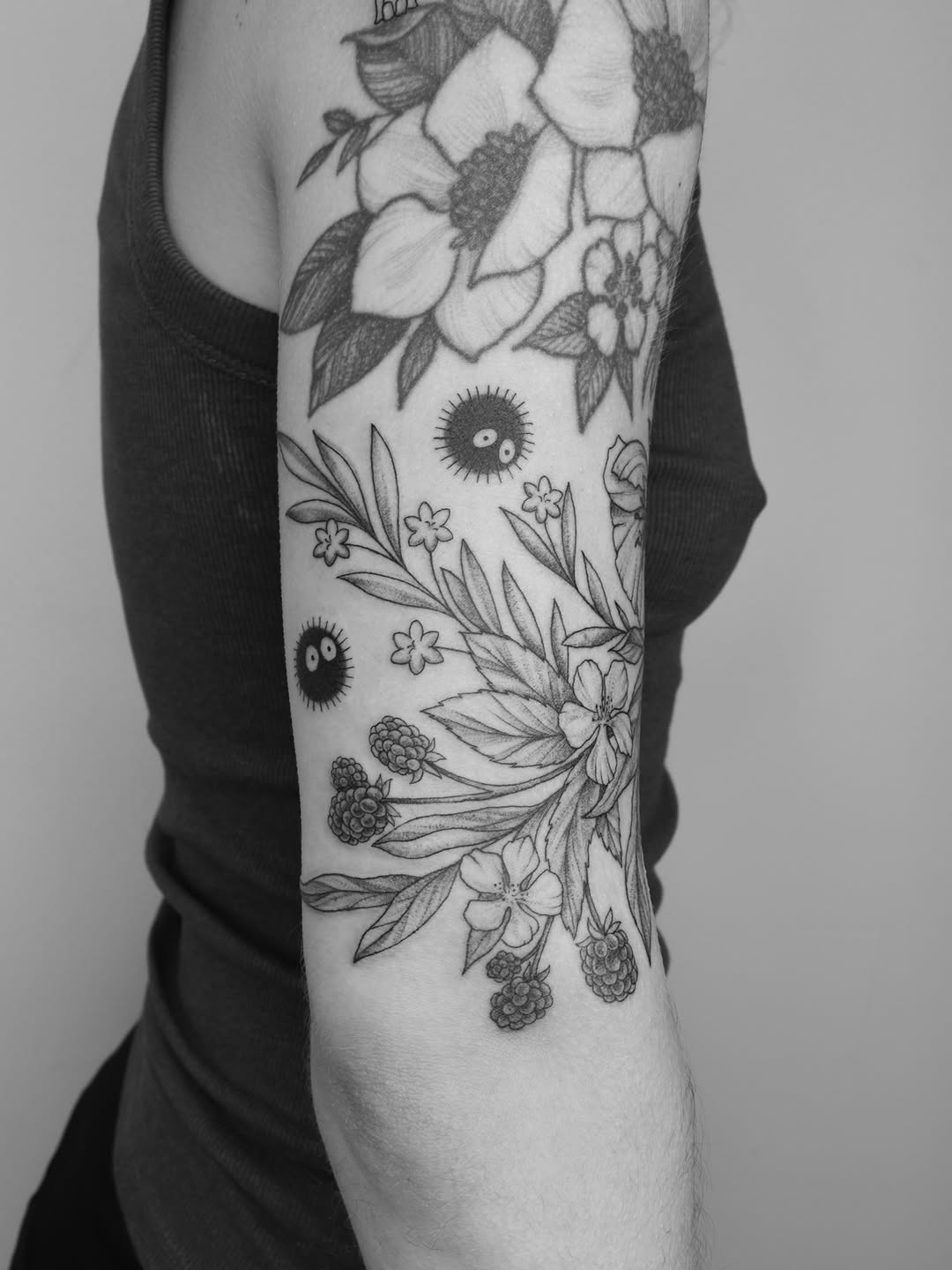 Tattoo by @serahsubmarine — illustrative, black_and_grey