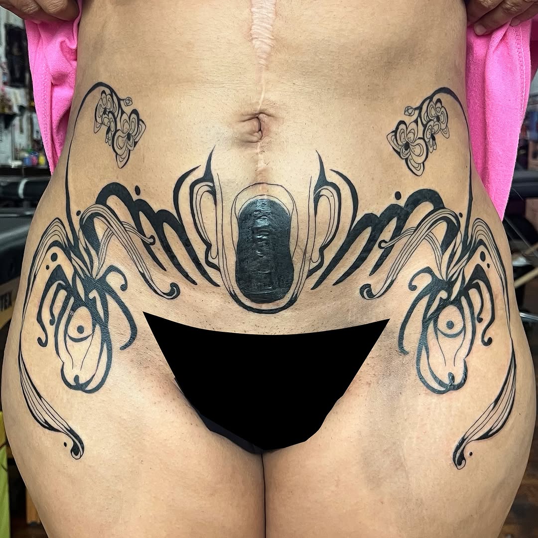 Tattoo by @cow.boy.ink — blackwork, ornamental