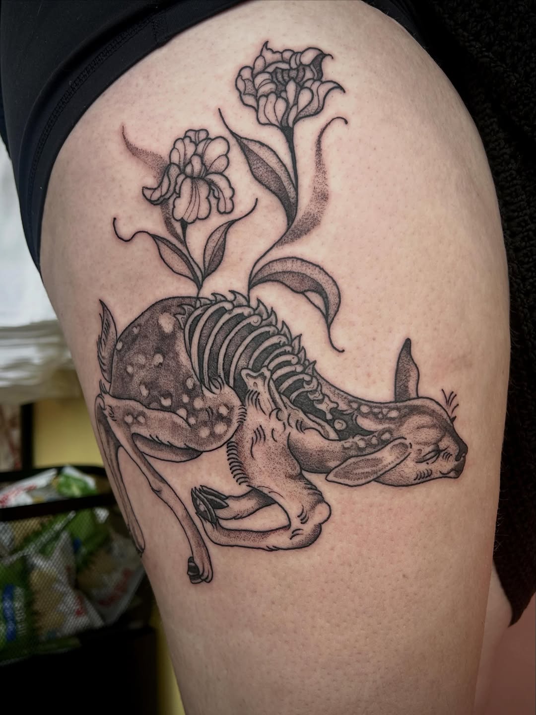 Tattoo by @bloodybriaa — illustrative, black_and_grey