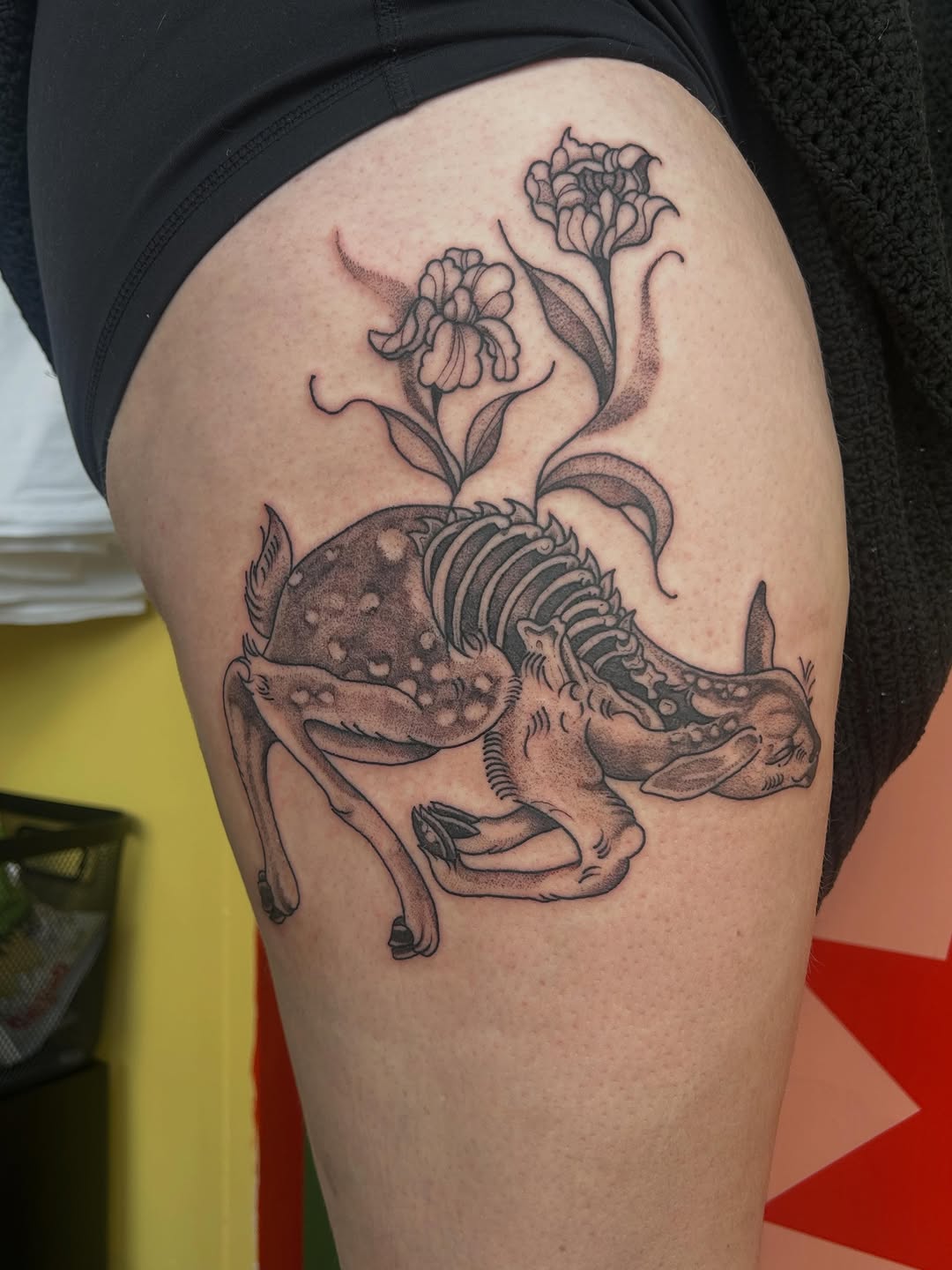 Tattoo by @bloodybriaa — illustrative, black_and_grey