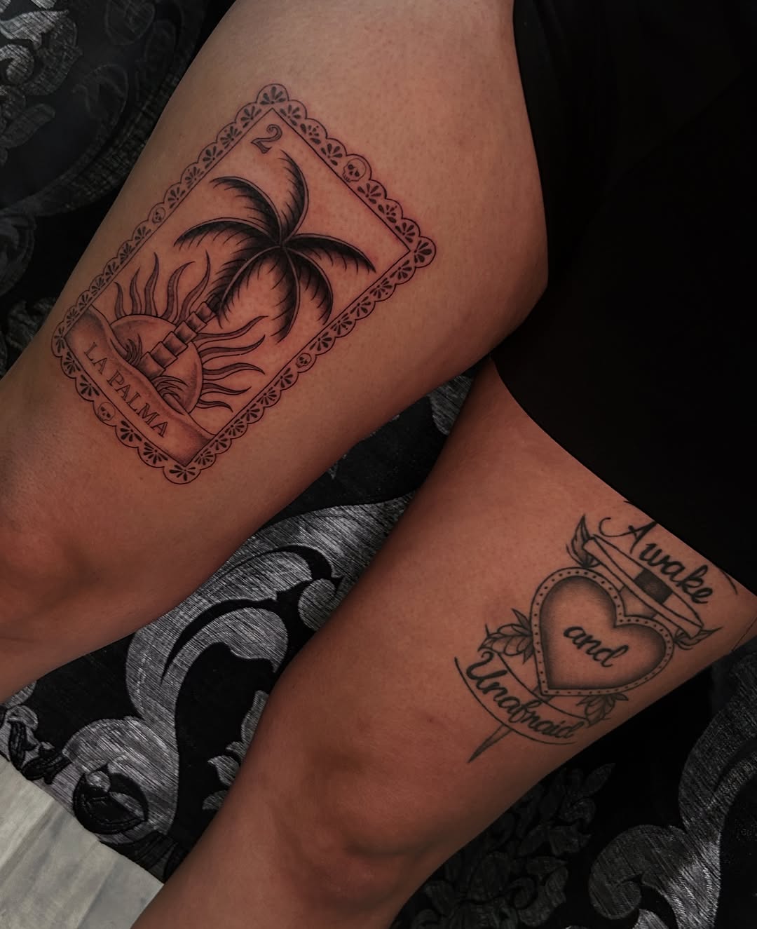 Tattoo by @ahsatan.ink — american_traditional, lettering_script