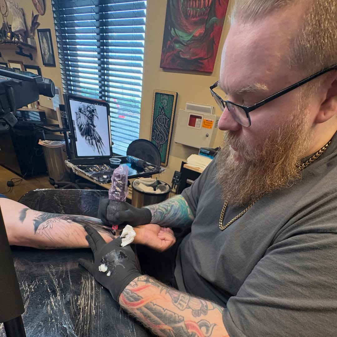 Tattoo by @travis_tattoos β illustrative, black_and_grey