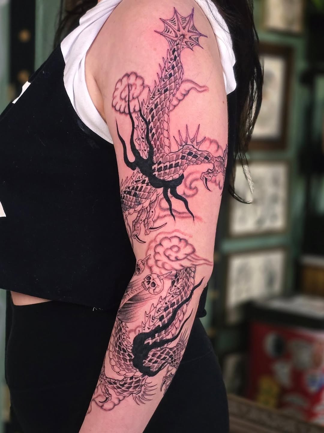 Tattoo by @aarondor — japanese_irezumi, black_and_grey