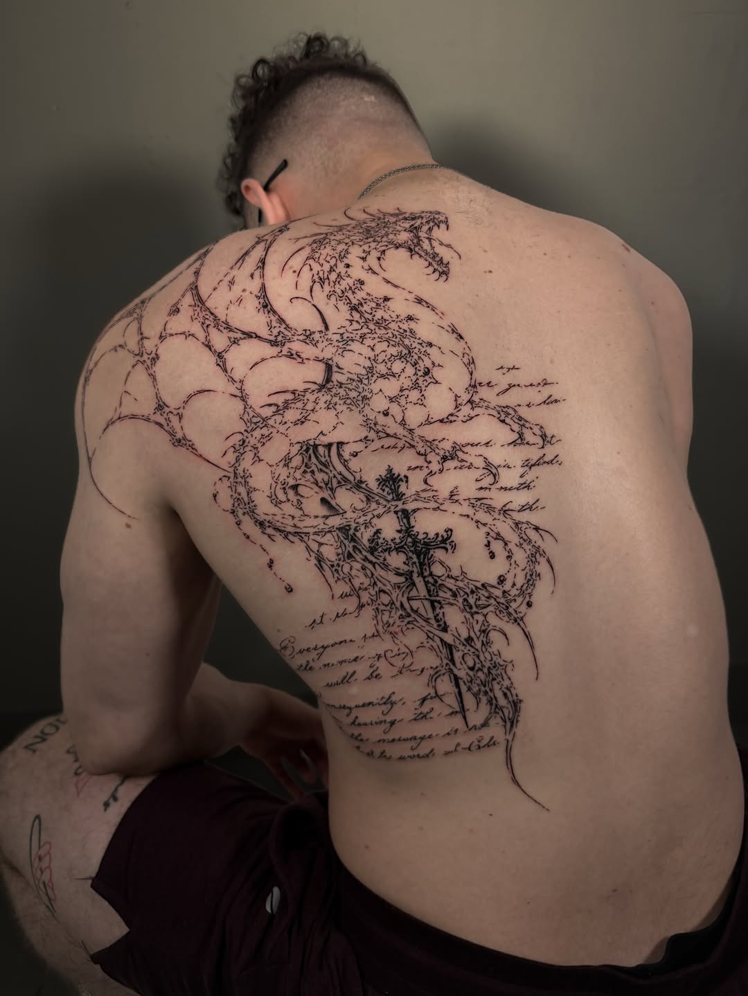 Tattoo by @luahills.tattoos — blackwork, lettering_script