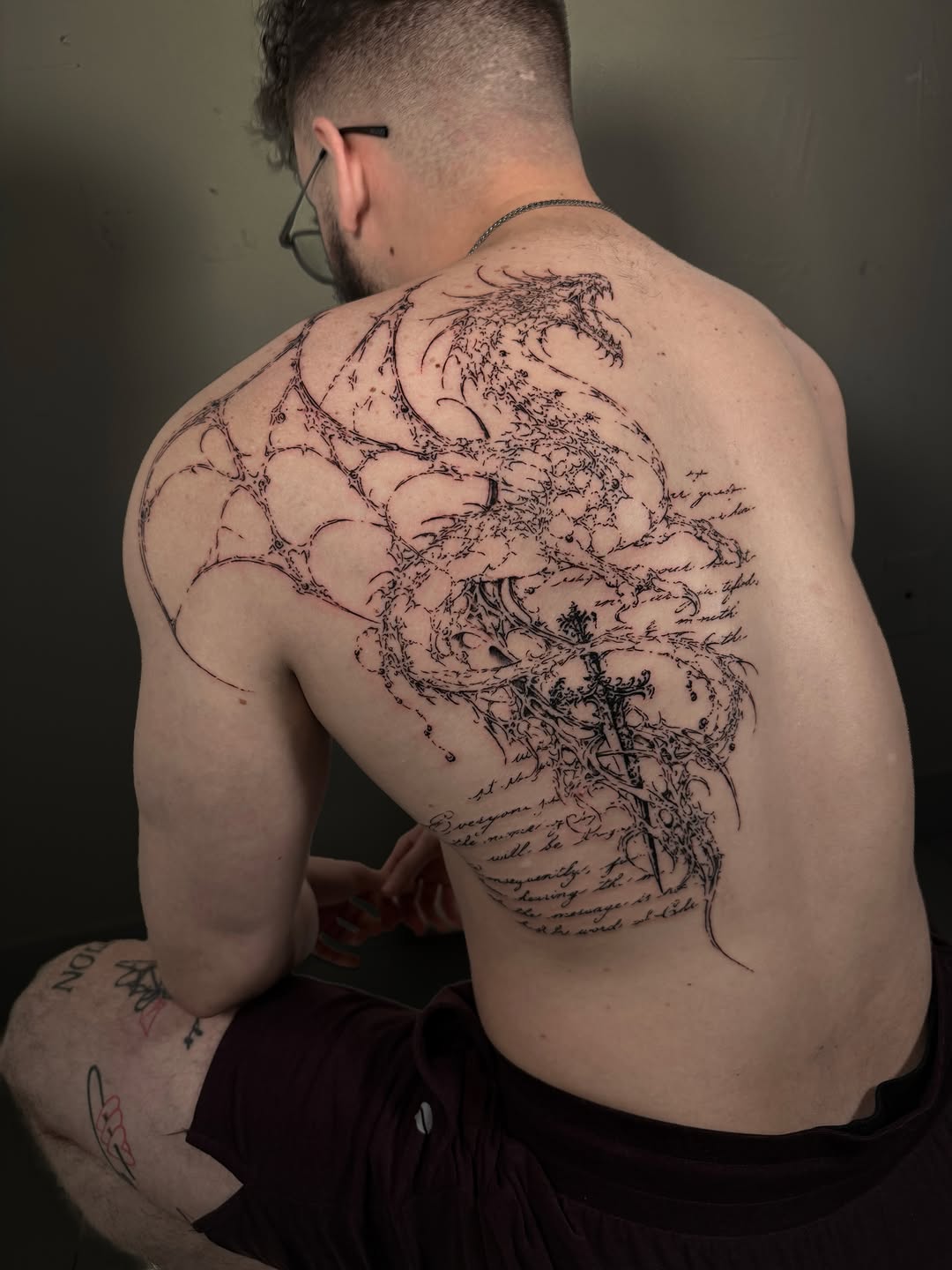 Tattoo by @luahills.tattoos — lettering_script, blackwork