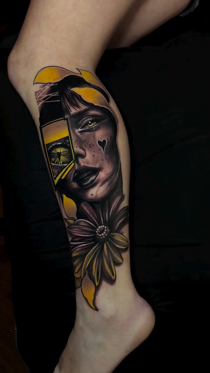 Tattoo by @coreyryantattoo — realism, trash_polka