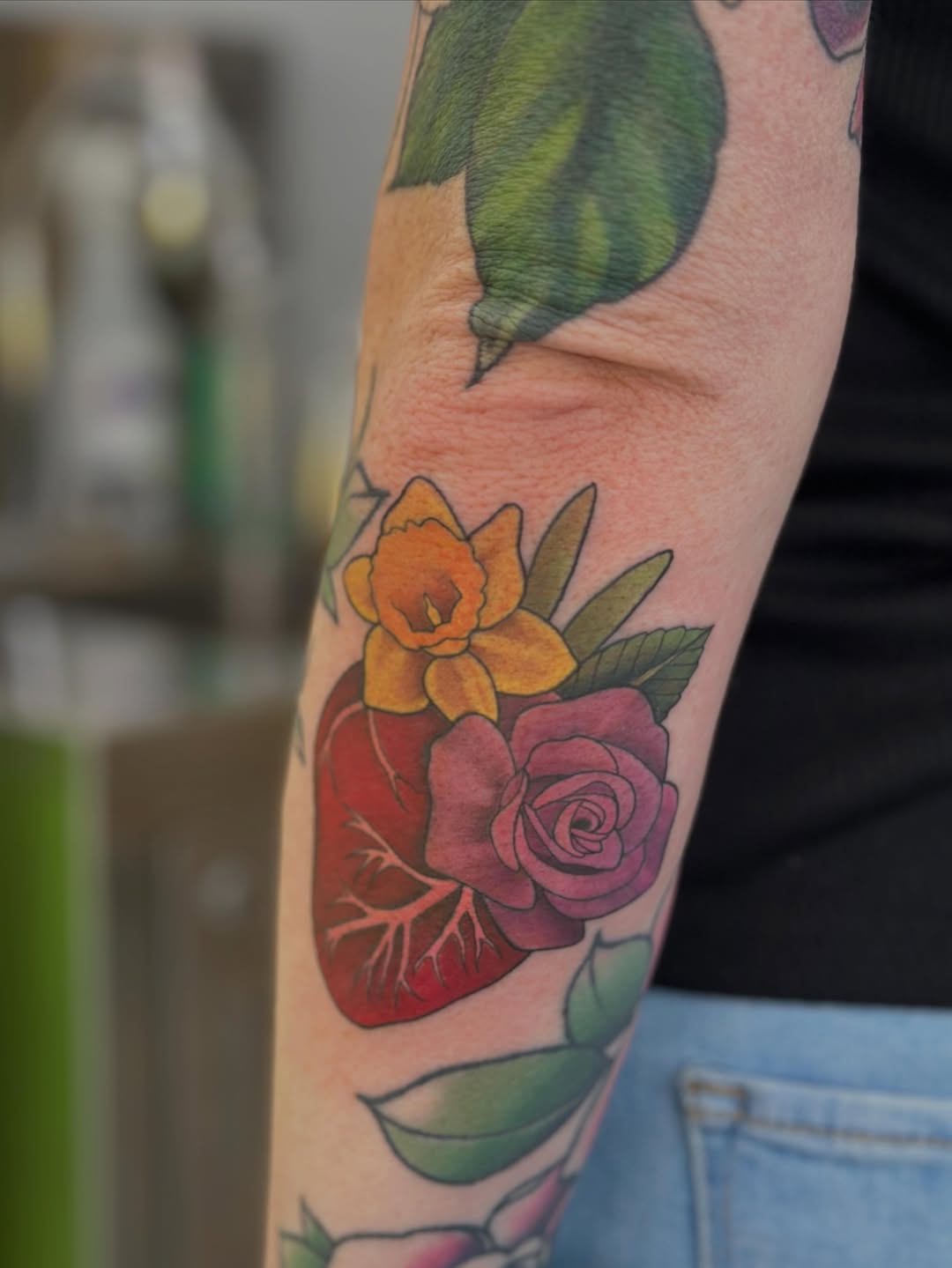 Tattoo by @sunflowergirltat2_ — illustrative, realism