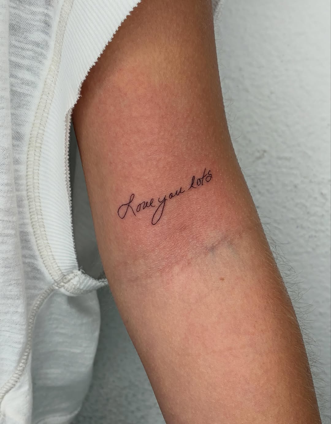 Tattoo by @alyssadoestattoos โ lettering_script, fine_line