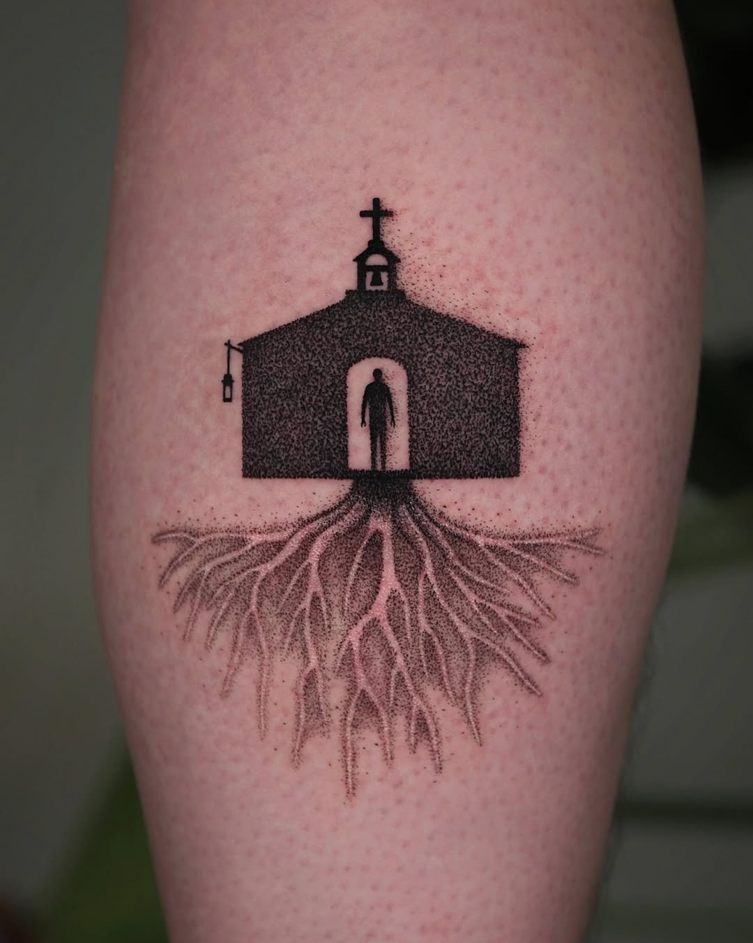 Tattoo by @koda.mode โ dotwork, illustrative
