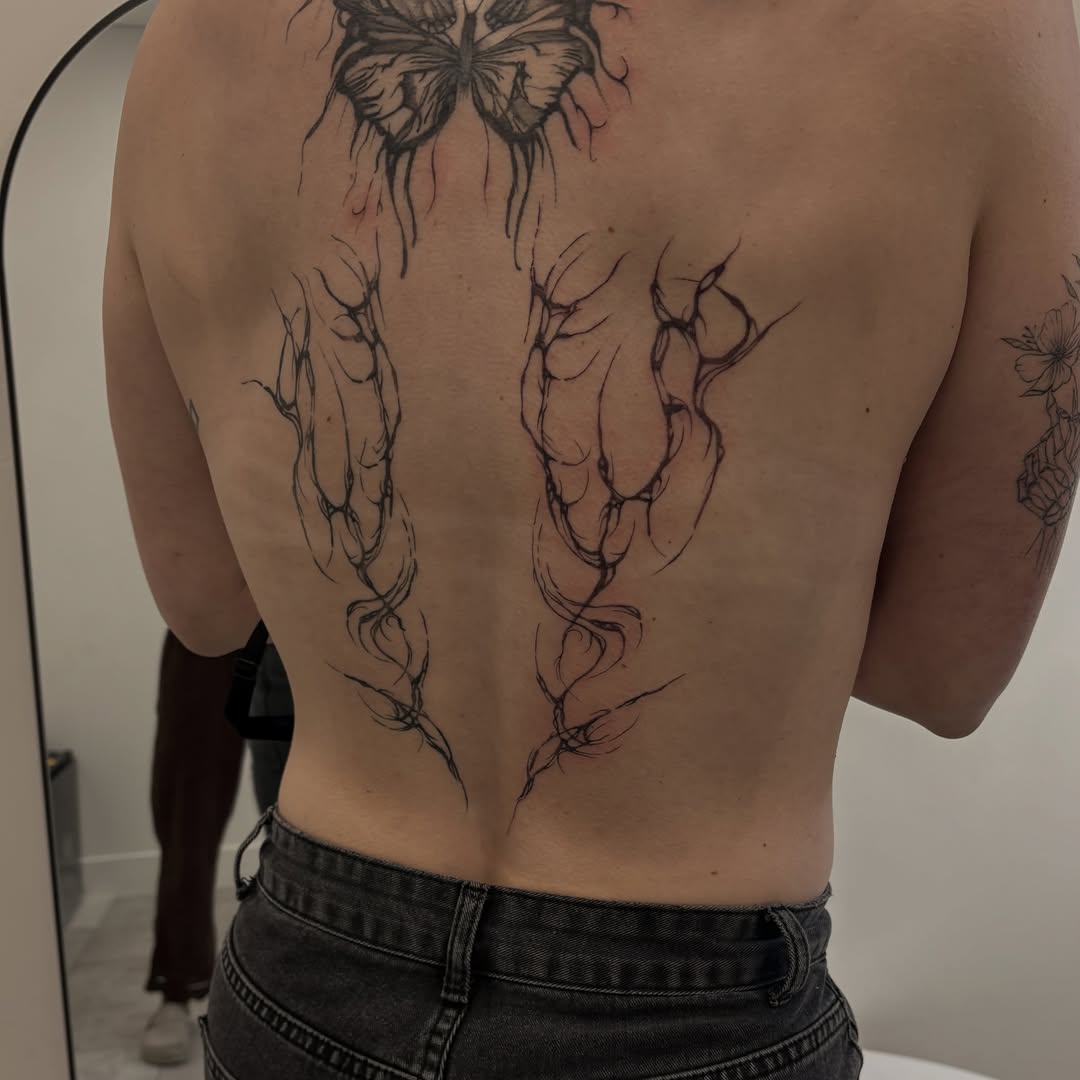 Tattoo by @bladetobabe — illustrative, sketch