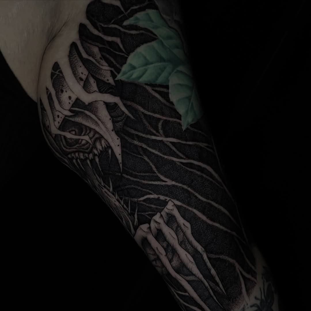 Tattoo by @bennofficial.tt — black_and_grey, dotwork