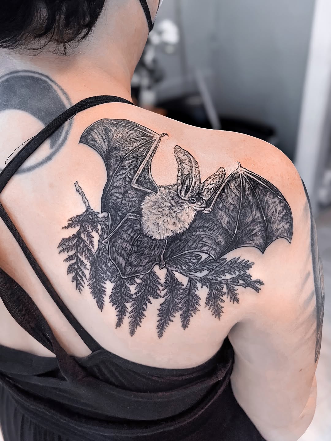 Tattoo by @thedimforest β black_and_grey