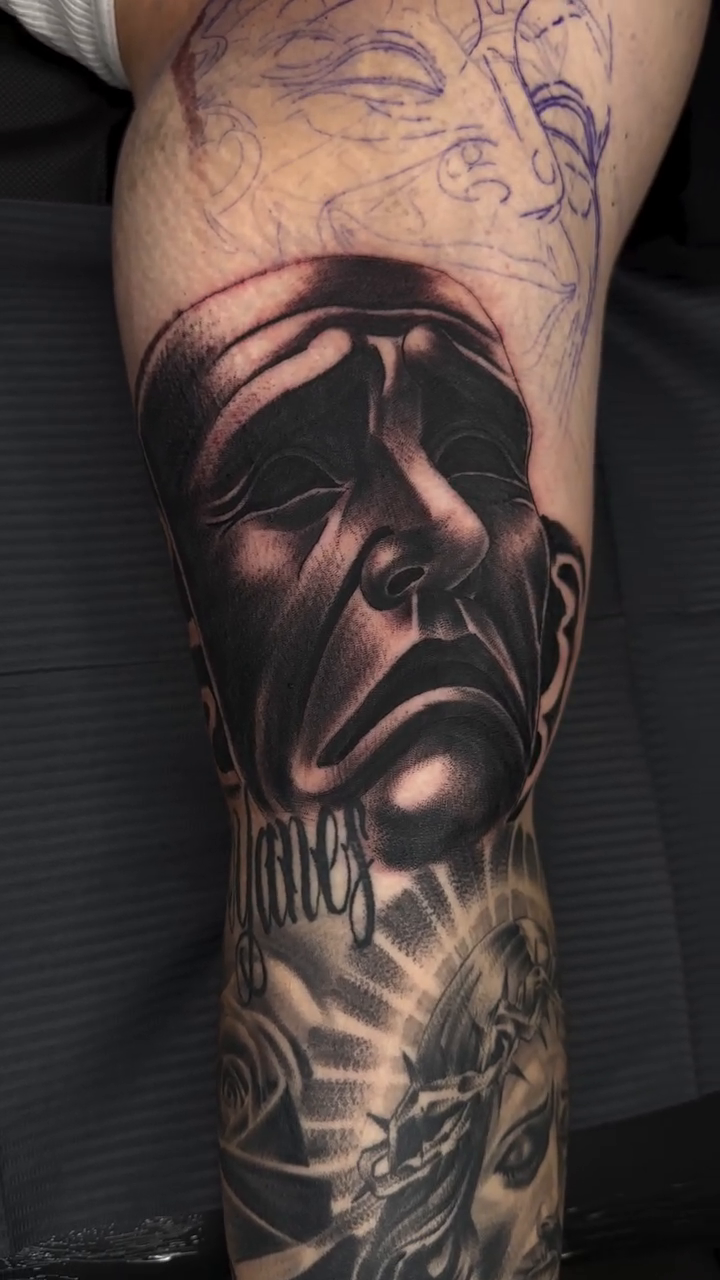 Tattoo by @gallo.inkz — dark_realism, black_and_grey