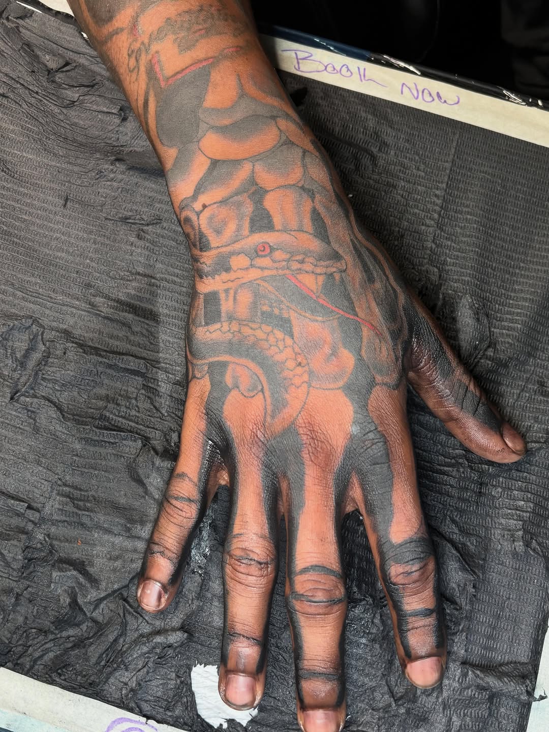 Tattoo by @tatboy_k — blackwork, illustrative