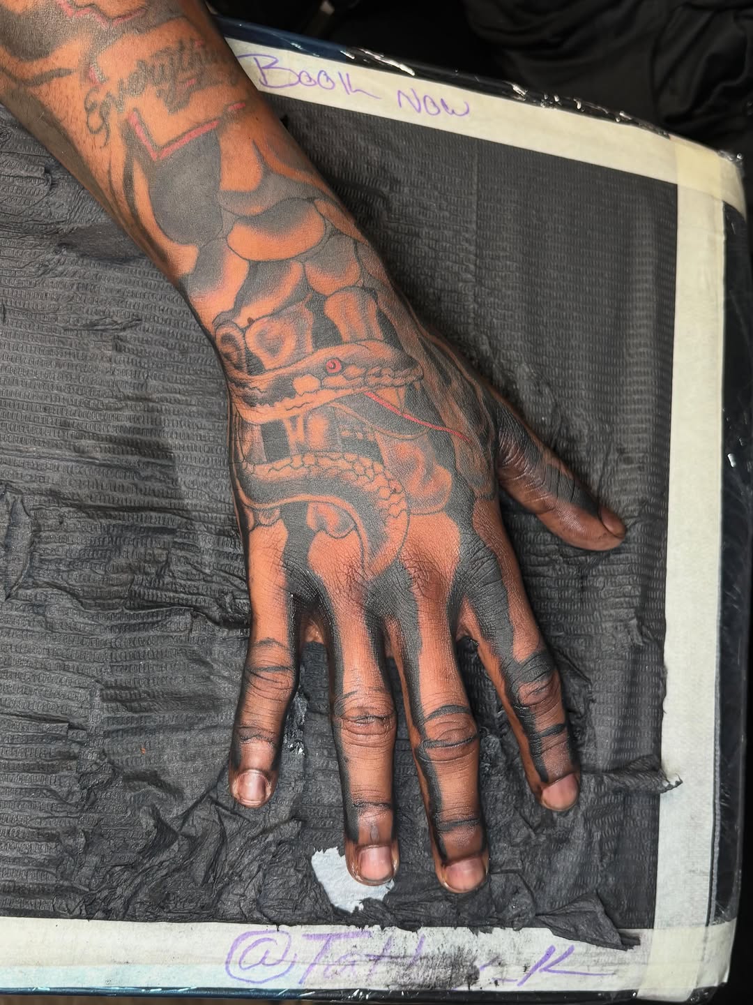 Tattoo by @tatboy_k — blackwork, illustrative
