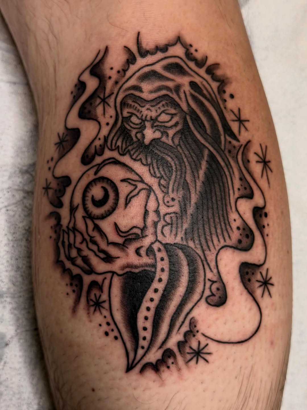 Tattoo by @il.tattoos — american_traditional, black_and_grey