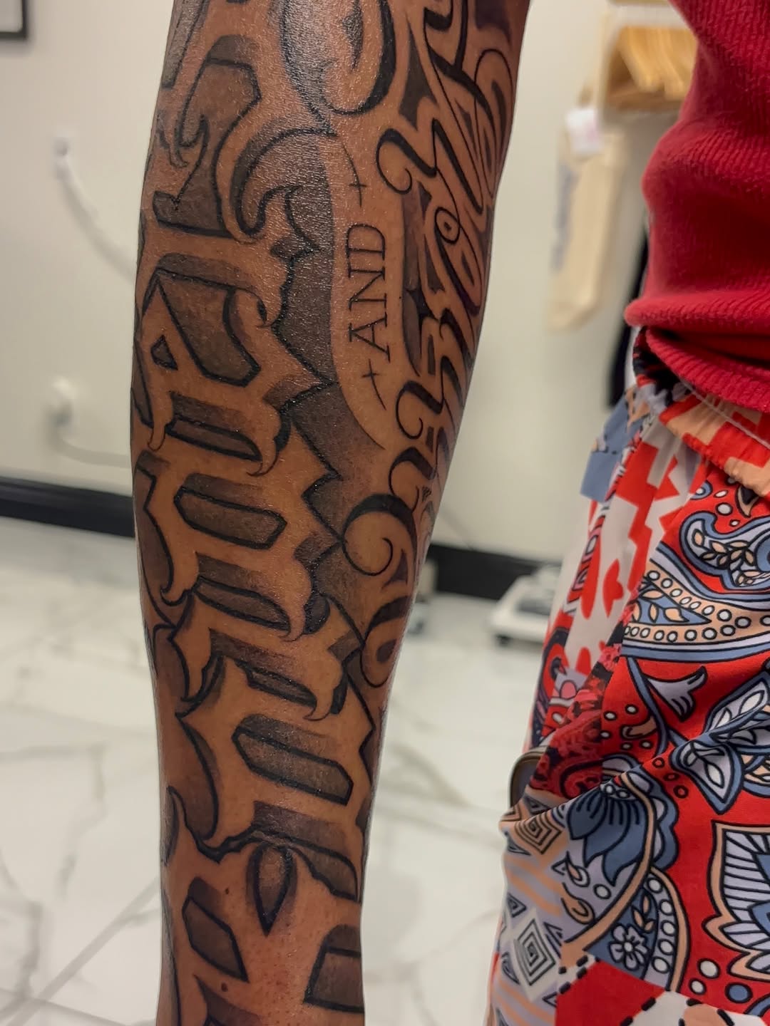 Tattoo by @t4no_one — lettering_script, black_and_grey
