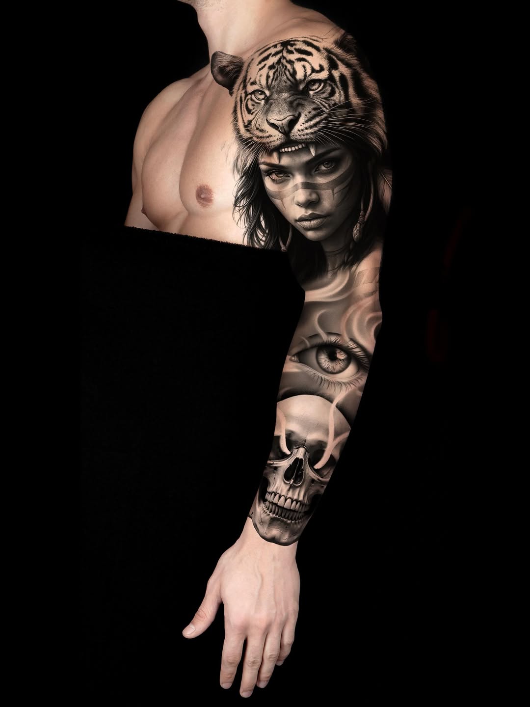 Tattoo by @chelaarte — realism, black_and_grey
