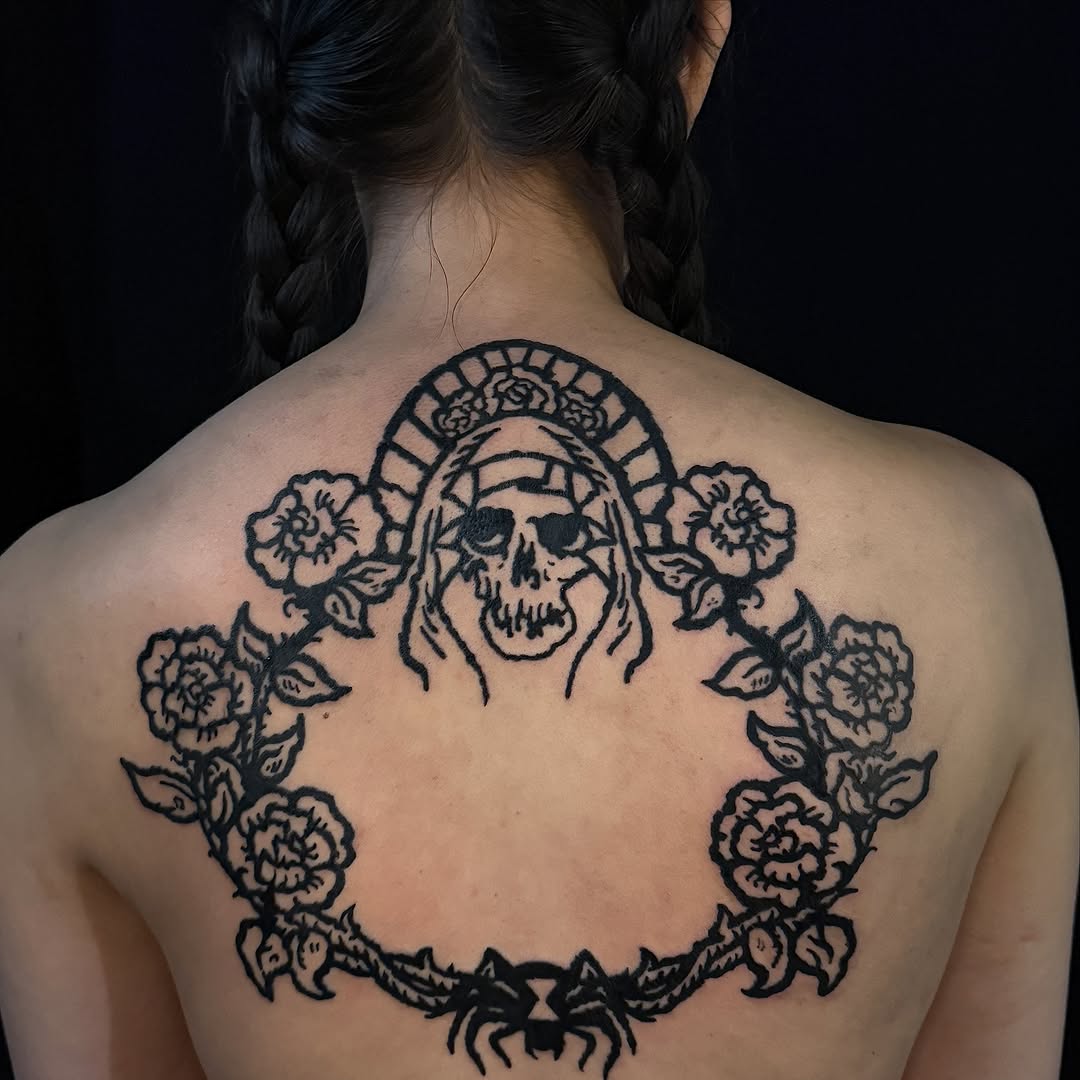 Tattoo by @hexcellenta — blackwork, illustrative