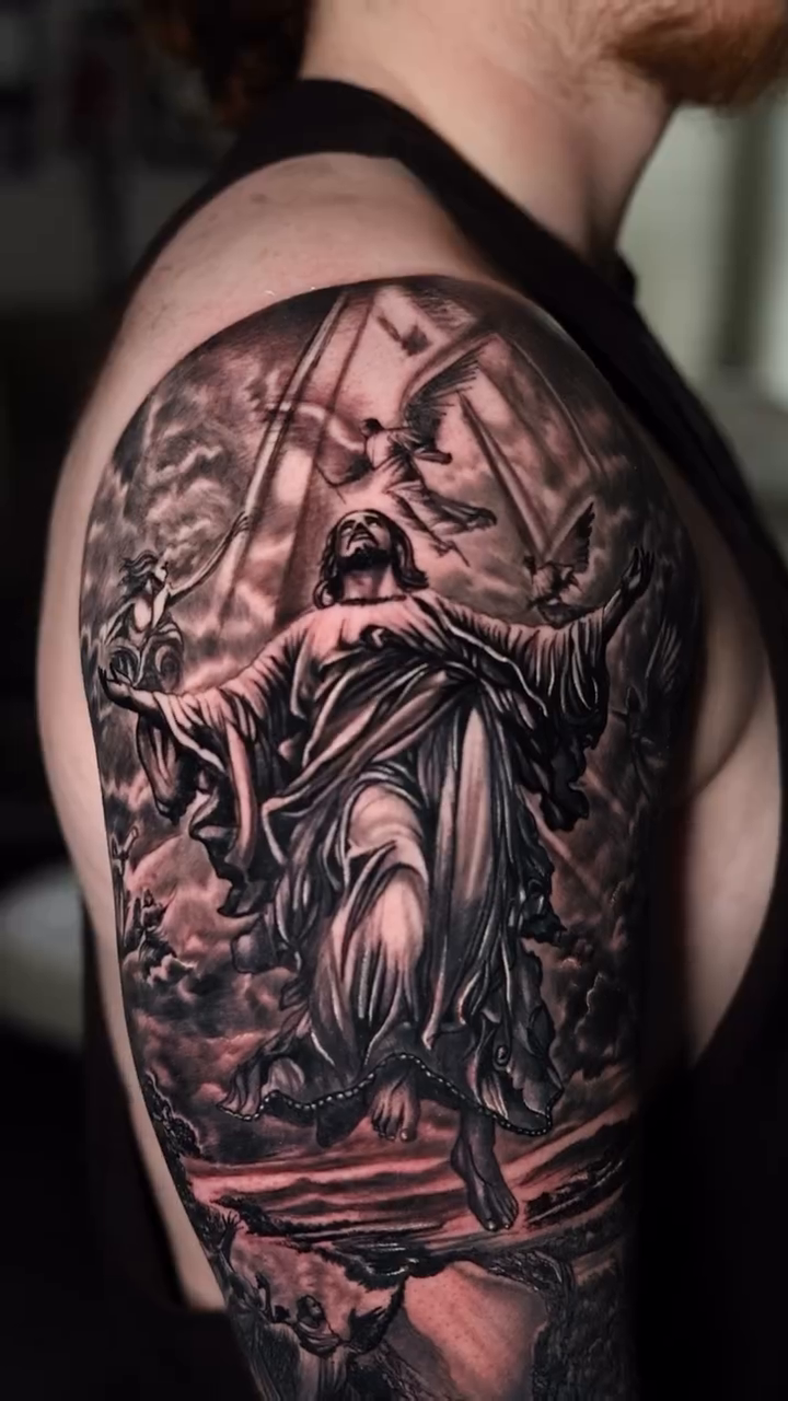 Tattoo by @bigg_pimpingg — black_and_grey, realism