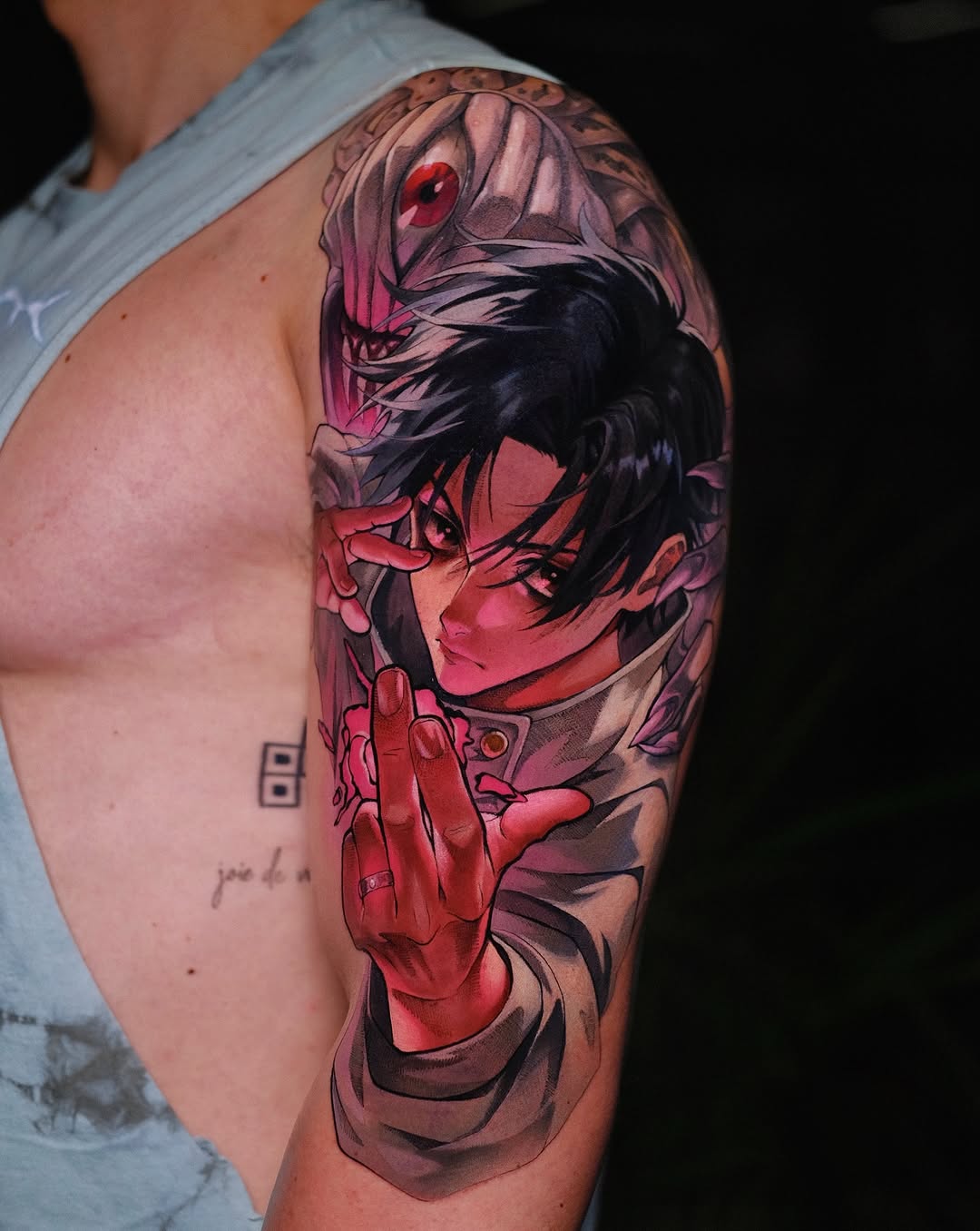 Tattoo by @green.vesper — anime, new_school