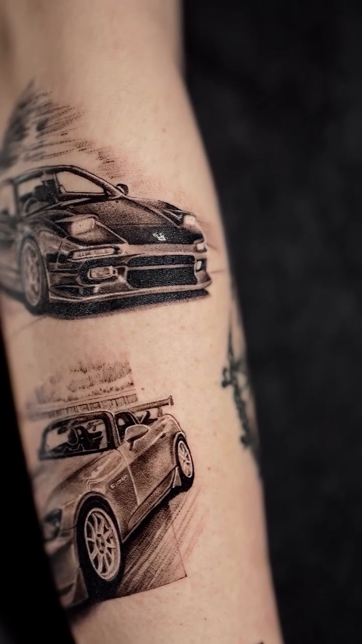 Tattoo by @zinktattoozac — realism, black_and_grey