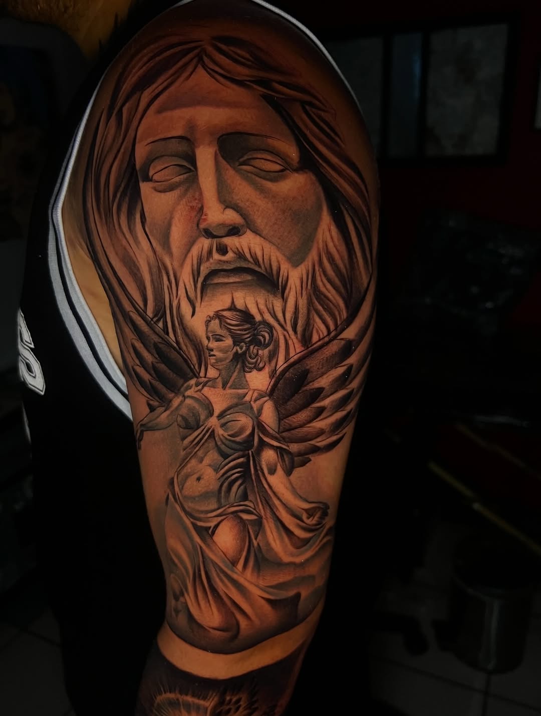 Tattoo by @ghostlytatz β realism, black_and_grey