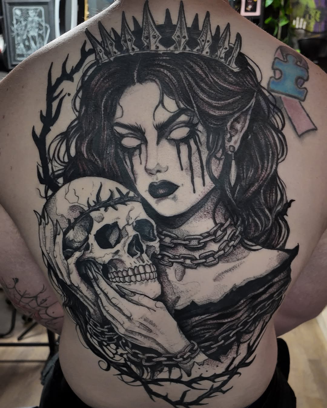 Tattoo by @evolmaliatat — dark_realism, blackwork