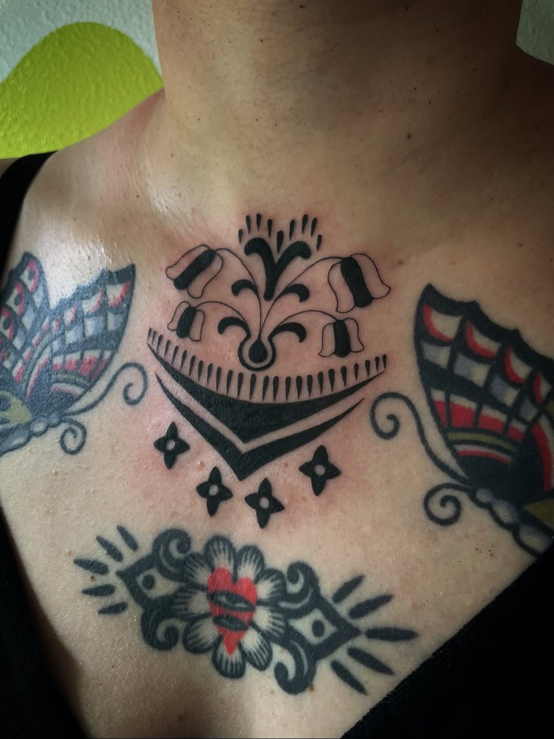Tattoo by @swamp.blossom ā american_traditional, ornamental
