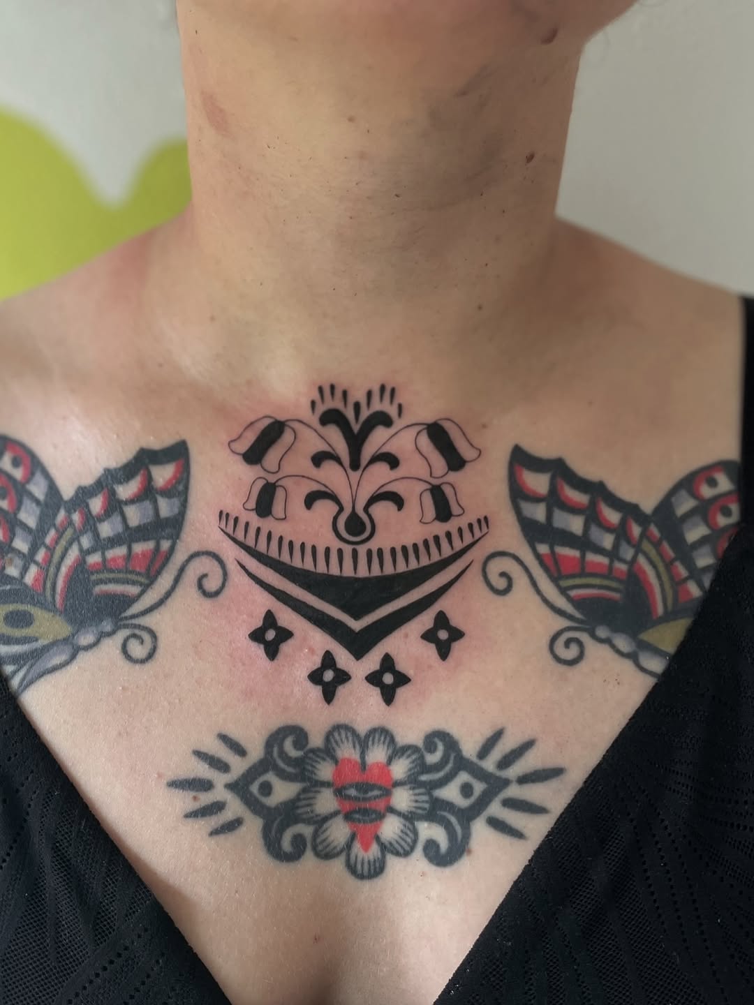 Tattoo by @swamp.blossom ā american_traditional, ornamental
