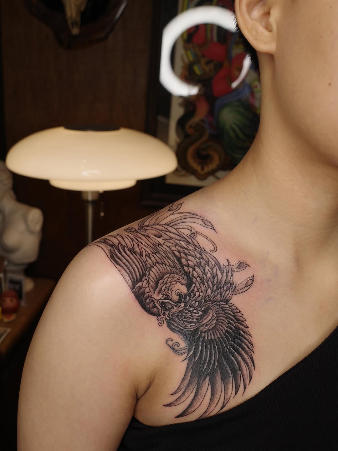 Tattoo by @gf.tattookorat — japanese_irezumi, black_and_grey