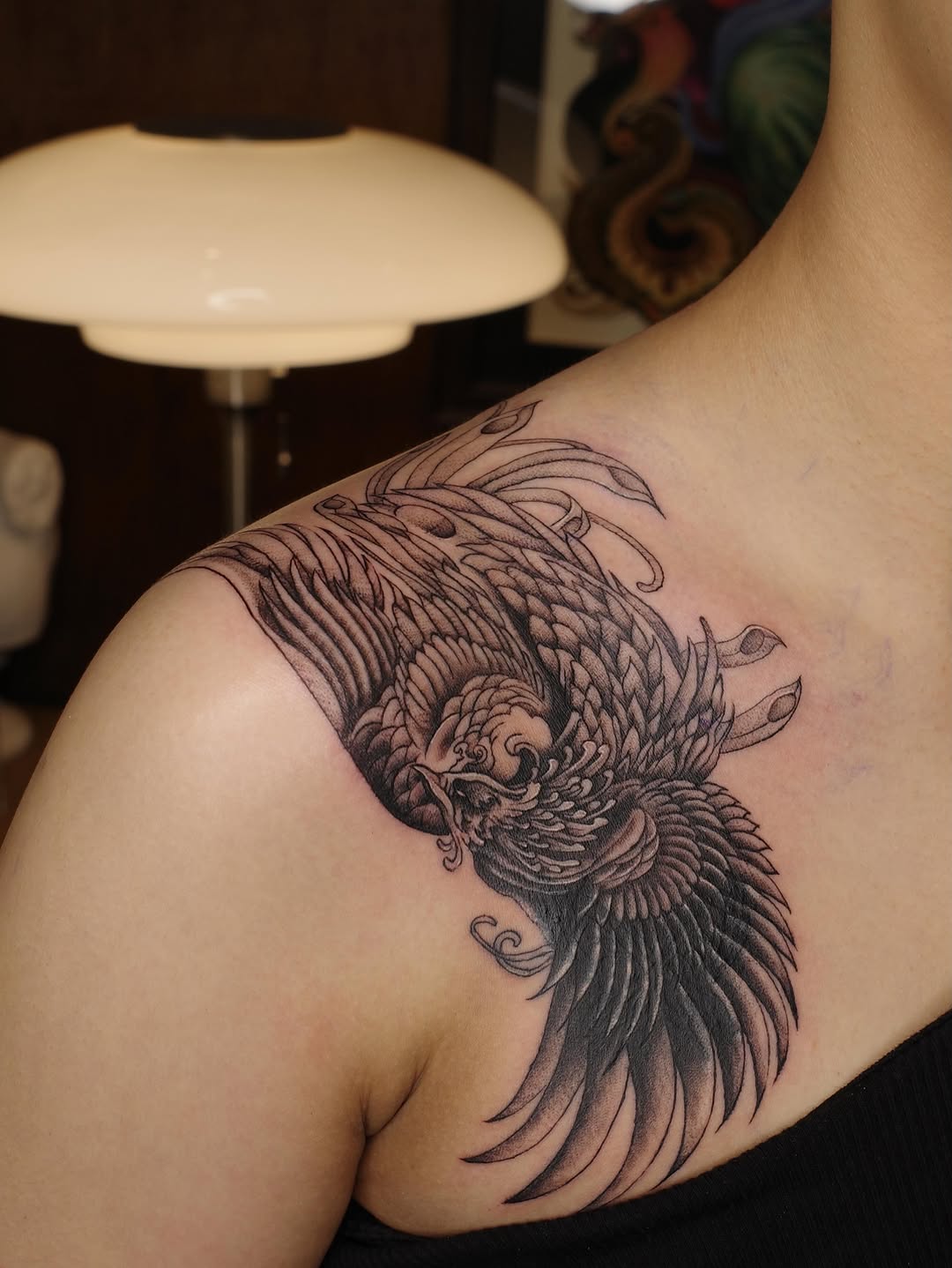 Tattoo by @gf.tattookorat — japanese_irezumi, black_and_grey