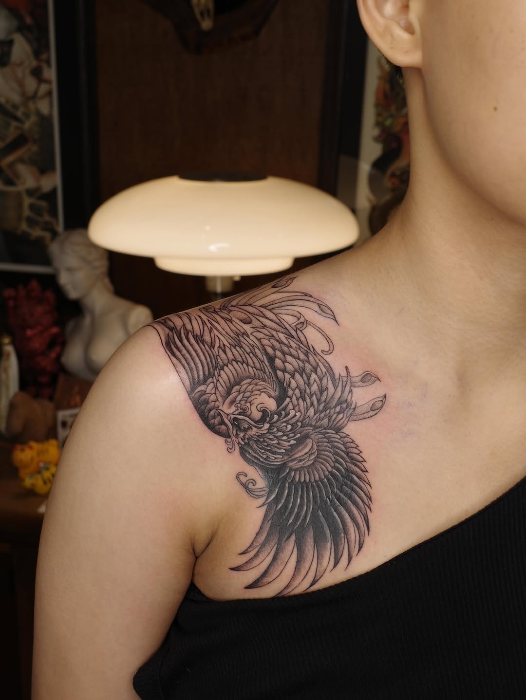 Tattoo by @gf.tattookorat — japanese_irezumi, black_and_grey