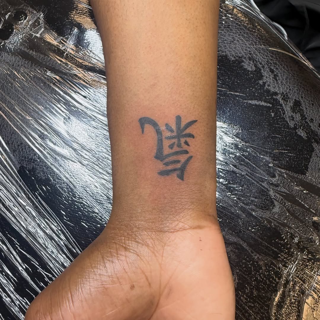 Tattoo by @cherrypoppingchuck — lettering_script, minimalist