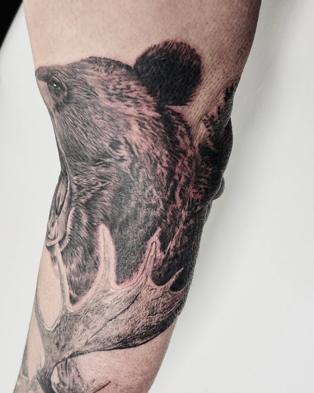 Tattoo by @nonoka_tattoo — realism, black_and_grey