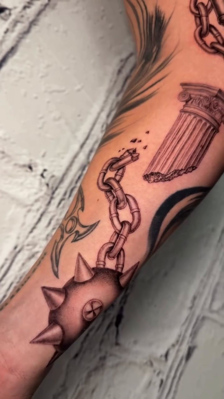 Tattoo by @remxtattoos — black_and_grey, realism
