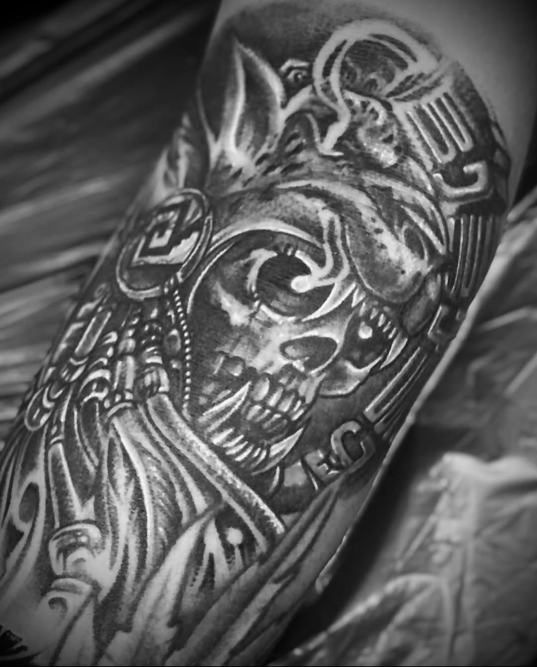 Tattoo by @bigstevelewis — black_and_grey, realism