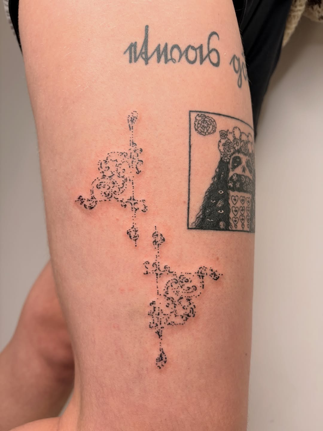 Tattoo by @swamp__slut — dotwork, ornamental