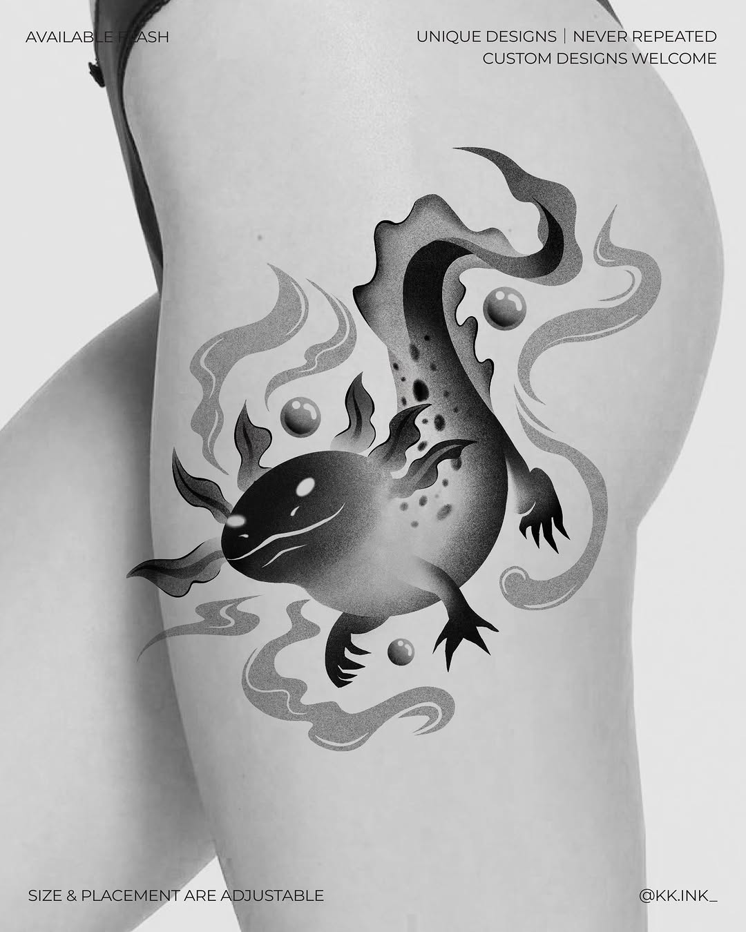 Tattoo by @kk.ink_ — black_and_grey, dotwork
