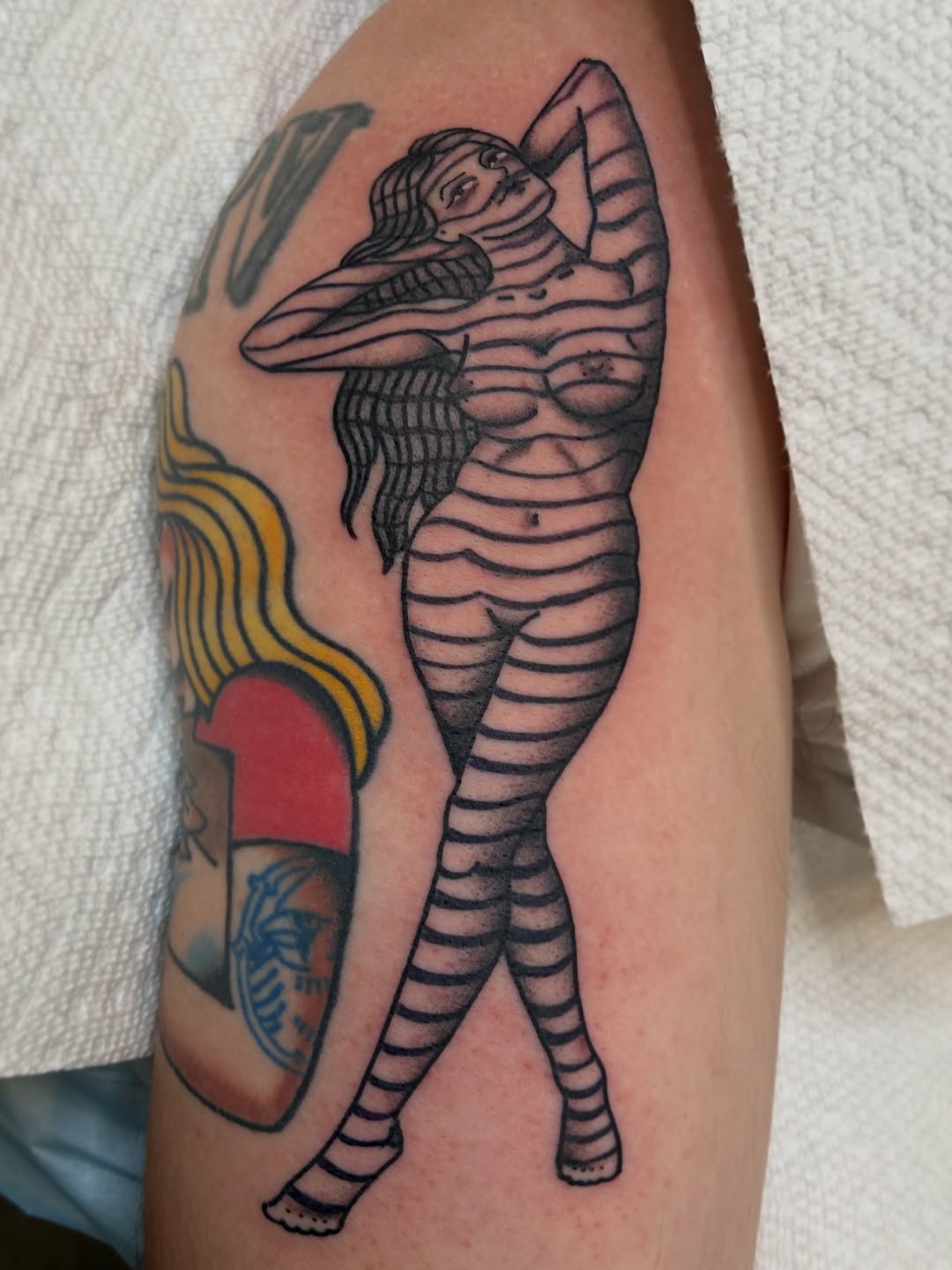 Tattoo by @laurenalexandralux — american_traditional, black_and_grey