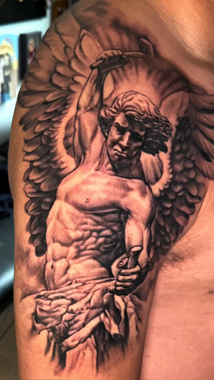 Tattoo by @matti_hixson — realism, black_and_grey