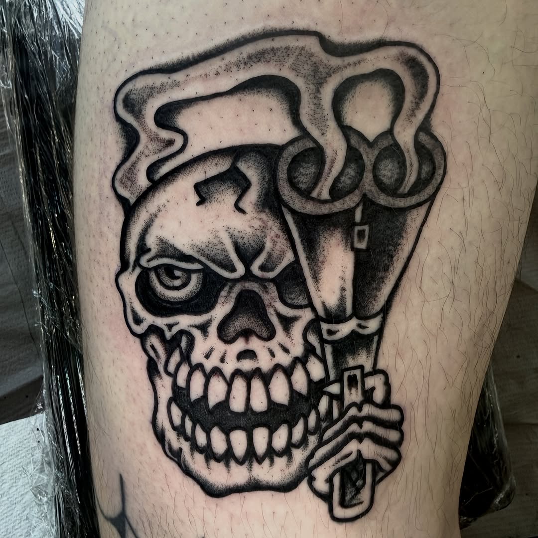 Tattoo by @tattooerjan8 — american_traditional, black_and_grey