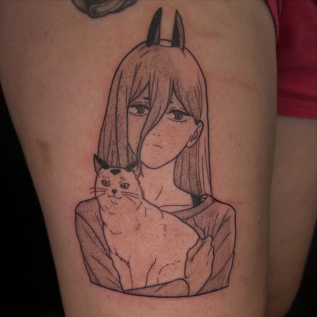 Tattoo by @legslietattoos_ — anime