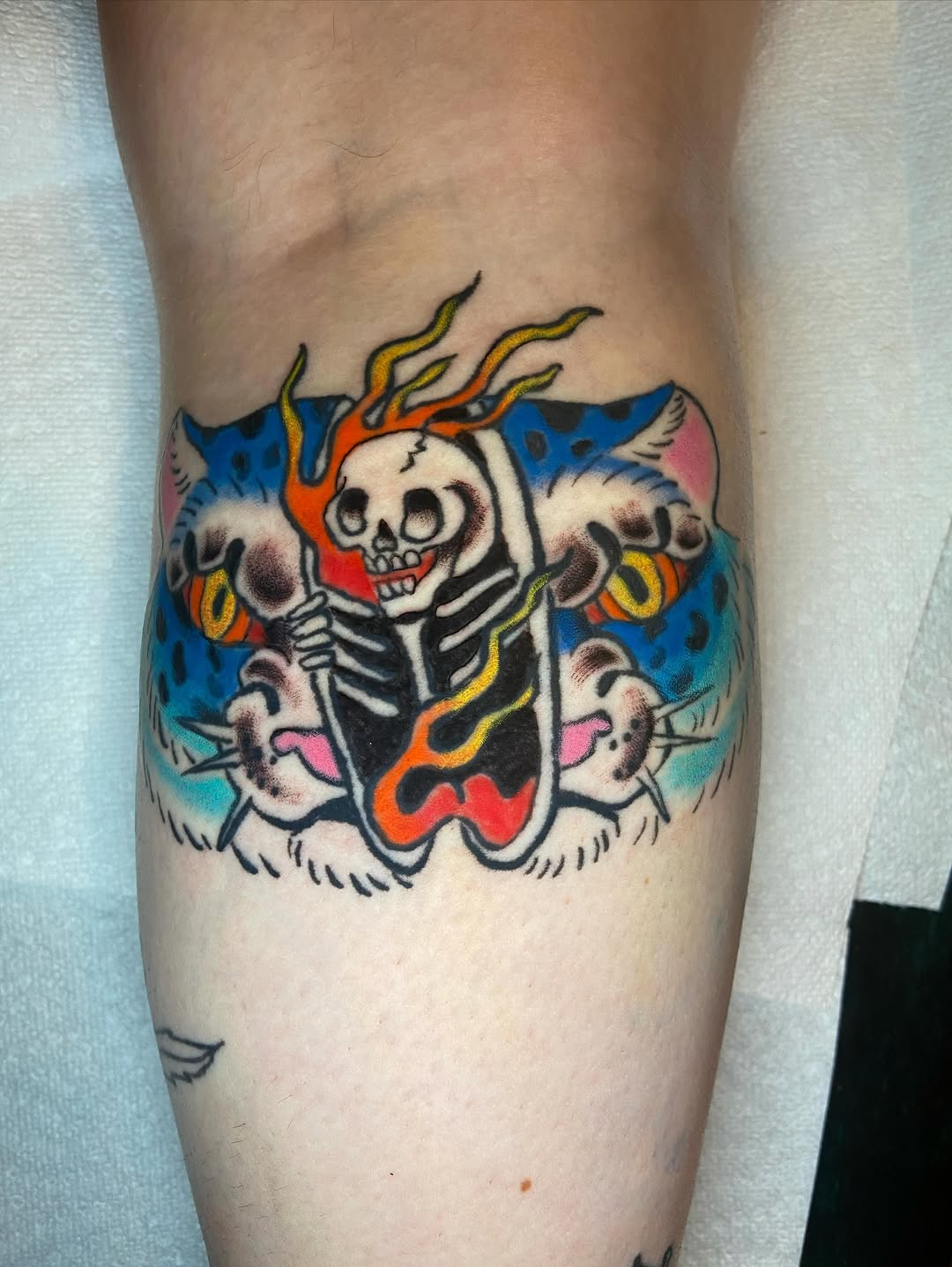 Tattoo by @cam.feraltattoos — american_traditional, illustrative