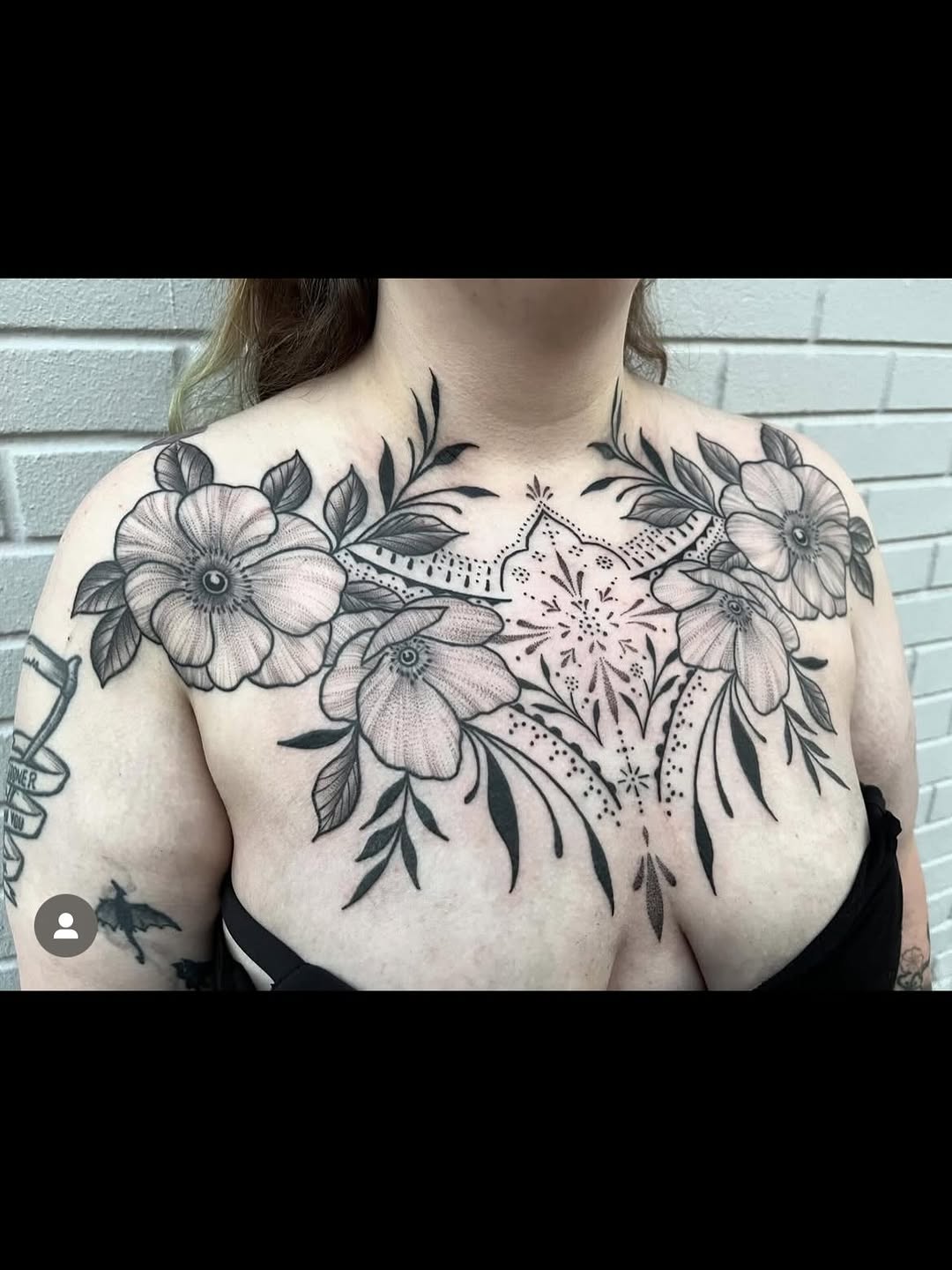 Tattoo by @sleptongroovestattoos — black_and_grey, dotwork